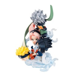 Naruto Shippuden - Statuette FigUnity Gather here, Team 7 13 cm (avec cadeau)
