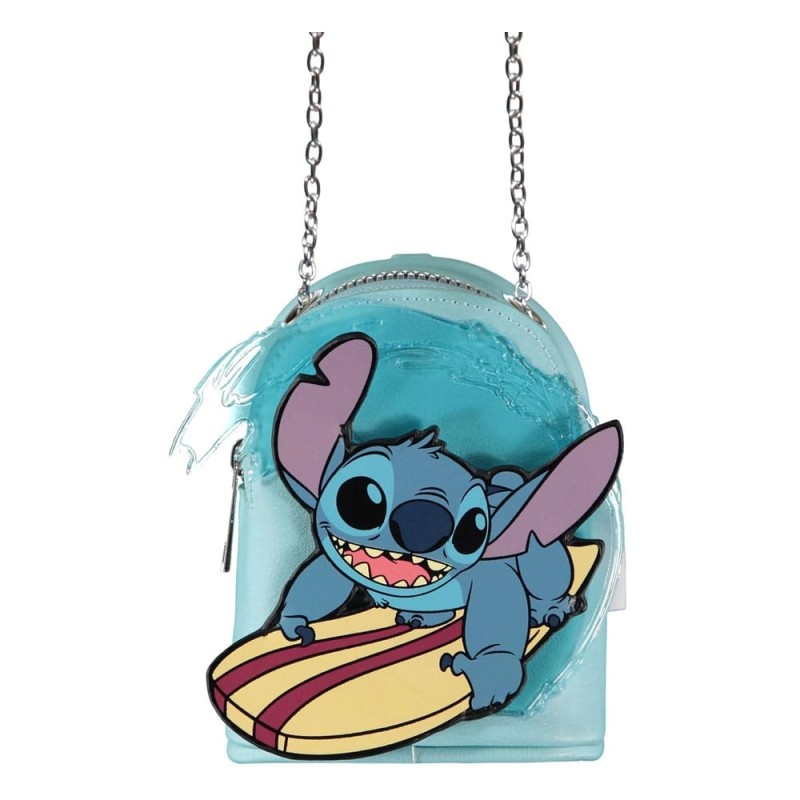 Lilo & Stitch - Porte-monnaie avec porte-clés  Micro Bag Stitch Surfing
