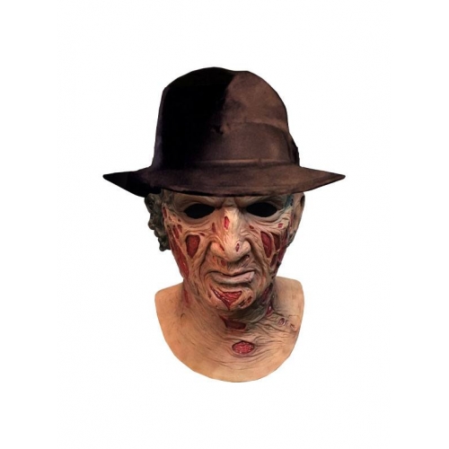 Les Griffes de la Nuit - Masque latex Deluxe avec chapeau Freddy Krueger