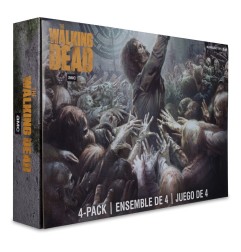 Walking Dead - The  pack 4 figurines Walkers 13 cm