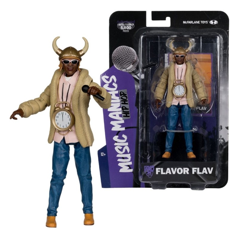 PUBLIC ENEMY FLAVOR FLAV フィギュア Public Enemy - Figurine Music Maniacs Hip Hop Flavor Flav 16 cm