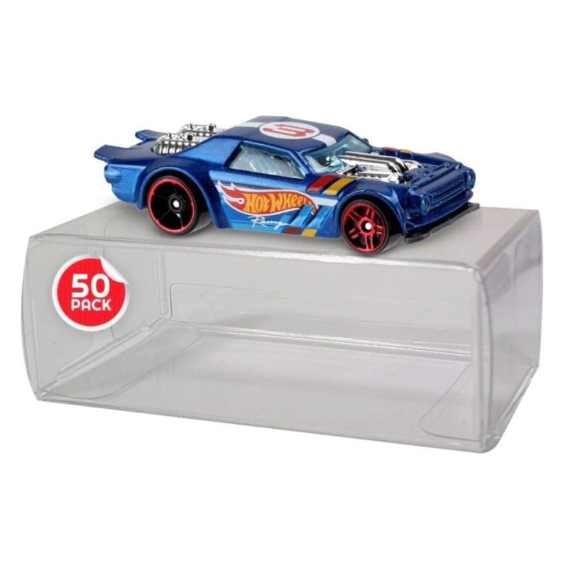 Hot Wheels - Pack 50 boîtes de protection en PET pour Matchbox Cars