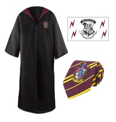 Harry Potter - Set robe, cravate & tatouage Gryffindor (XS)