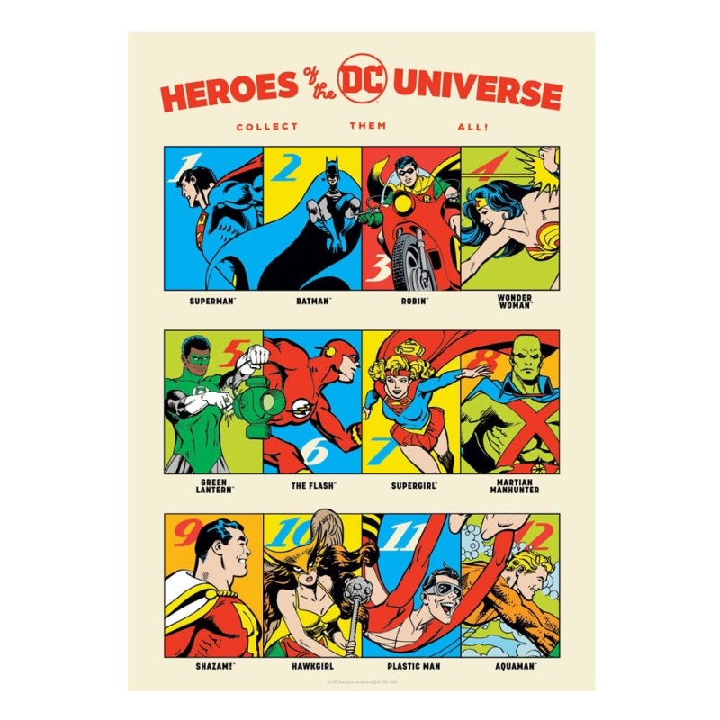 DC Comics - DC Comis lithographie 90th Anniversary Heroes Limited Edition 42 x 30 cm