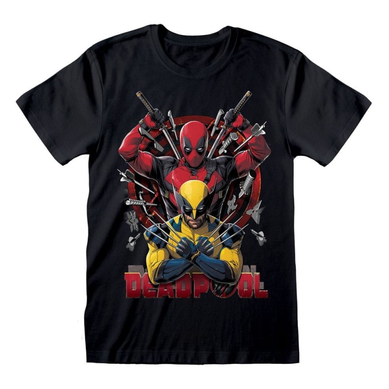 Marvel - Deadpool T-Shirt Deadpool & Wolverine Weapons Marvel - Deadpool T-Shirt Deadpool & Wolverine Weapons