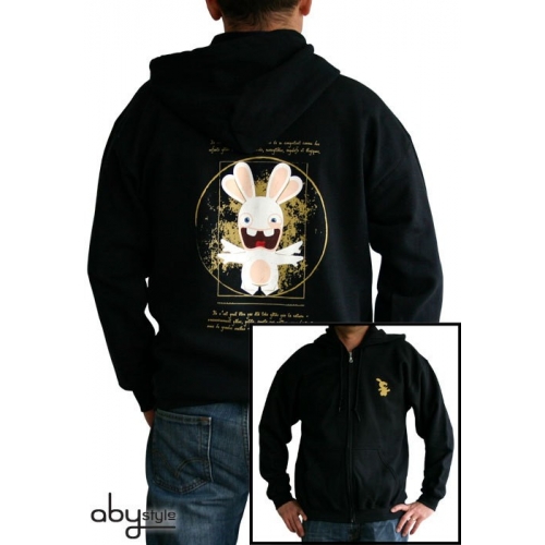 LAPINS CRETINS - Sweat - Lapin Cretin Da Vinci black