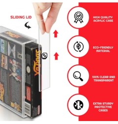 Nintendo - Pack 2 boîtes de protection en acrylique pour jeux Nintendo SNES/N64