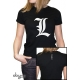 DEATH NOTE - Tshirt L tribute femme MC black - basic