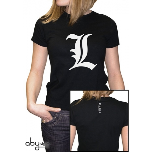 DEATH NOTE - Tshirt L tribute femme MC black - basic