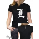 DEATH NOTE - Tshirt L tribute femme MC black - basic