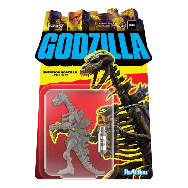 Godzilla - Figurine Toho ReAction  Skeleton Grey 10 cm