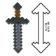 Minecraft - Réplique Roleplay Épée en pierre 43 cm