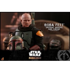 Star Wars : The Mandalorian - Figurine 1/6 Boba Fett Repaint Armor and Throne Special Edition 30 cm