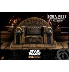 Star Wars : The Mandalorian - Figurine 1/6 Boba Fett Repaint Armor and Throne Special Edition 30 cm