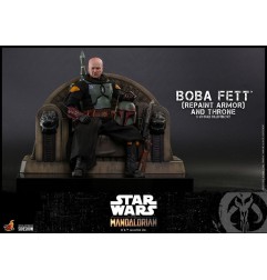 Star Wars : The Mandalorian - Figurine 1/6 Boba Fett Repaint Armor and Throne Special Edition 30 cm