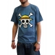 ONE PIECE - Tshirt Skull with map homme MC stone blue