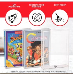 Nintendo - Pack 2 boîtes de protection en acrylique pour jeux NES Games
