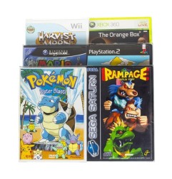 Evoretro - Pack 25 boîtes de protection en PET pour jeux Gamecube/XBOX360/WII/PS2/DVD