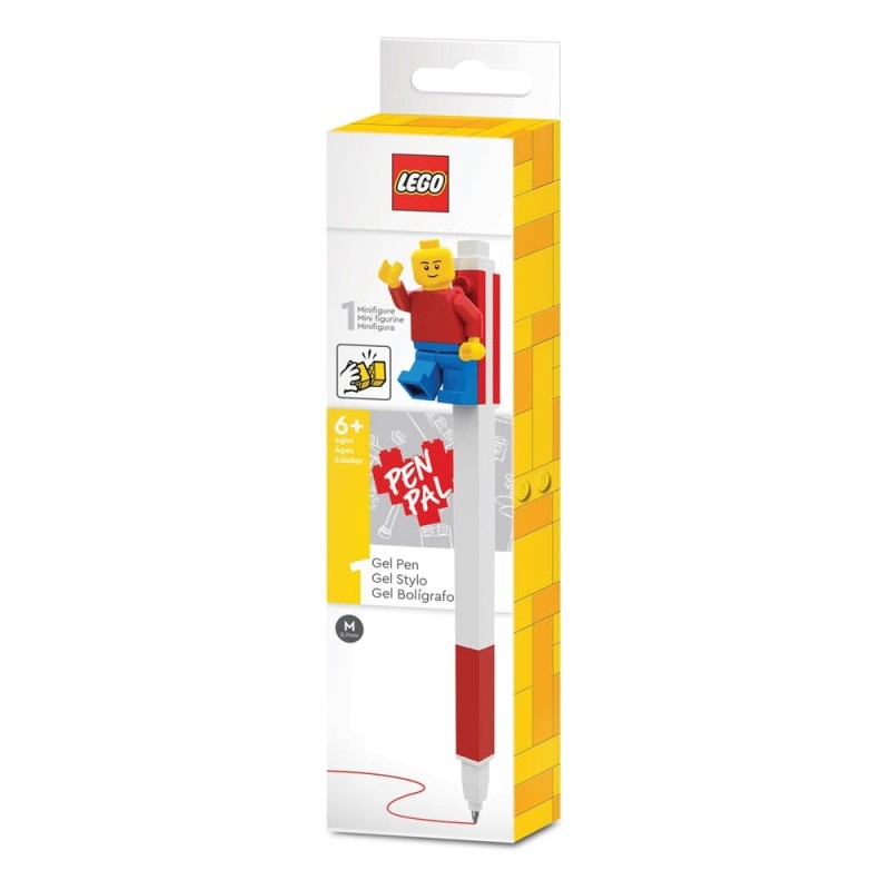 LEGO - Stylo à bille à encre gel avec figurine lego Rouge
