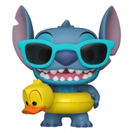 Lilo & Stitch - Figurine POP! Stitch avec sa bouée 9 cm