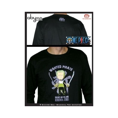 ONE PIECE - Tshirt Zoro ML black