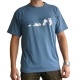 LAPINS CRETINS - Tshirt Evolution homme MC stone blue - basic