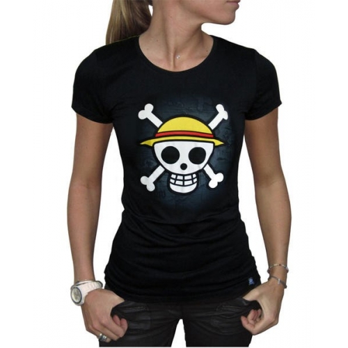 ONE PIECE - Tshirt Skull with map femme MC black - basic