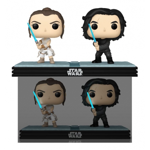 Star Wars - Pack 2 Figurines Bobble Head POP! Kylo & Rey 9 cm