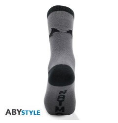 DC Comics - Paire de Chaussettes Batman Noire & Grise