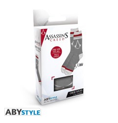 Assassin's Creed - Chaussettes- Grises - Blanches - Crest