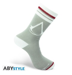 Assassin's Creed - Chaussettes- Grises - Blanches - Crest