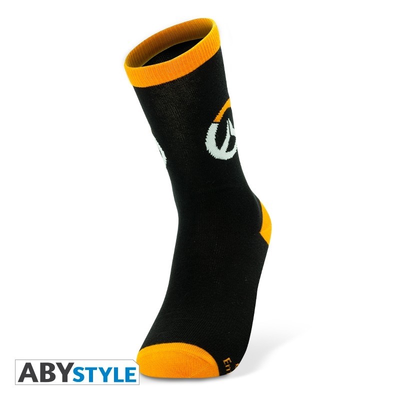 Overwatch - Chaussettes- Noir & Orange - Logo*