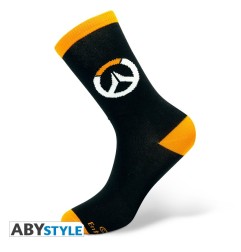 Overwatch - Paire de Chaussettes Logo Overwatch Noire & Orange