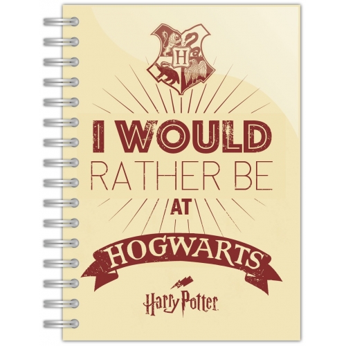 Harry Potter - Carnet de notes A5 I'd rather be at Hogwarts