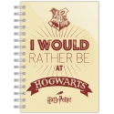 Harry Potter - Carnet de notes A5 I'd rather be at Hogwarts