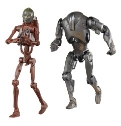 Star Wars Episode II Black Series - Pack 2 figurines C-3PO (B1 Battle Droid Body) & Super Battle Droid 15 cm