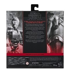 Star Wars Episode II Black Series - Pack 2 figurines C-3PO (B1 Battle Droid Body) & Super Battle Droid 15 cm