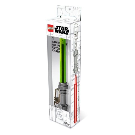 LEGO Star Wars - Stylo à bille à encre gel avec porte-clés lego Vert citron