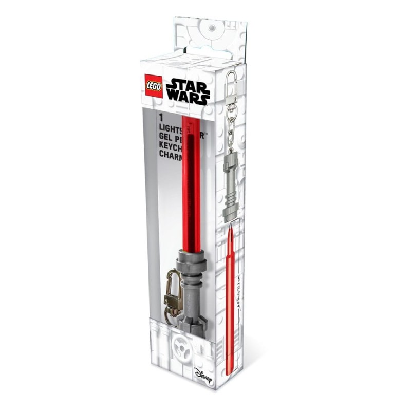 LEGO Star Wars - Stylo à bille à encre gel avec porte-clés lego Rouge