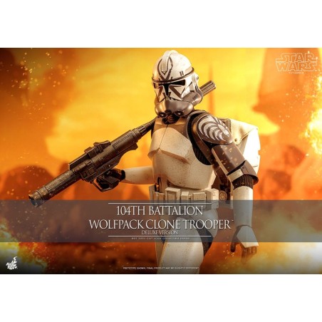 Star Wars - The Clone Wars figurine 1/6 104th Battalion Wolfpack Clone Trooper Deluxe Version 30 cm