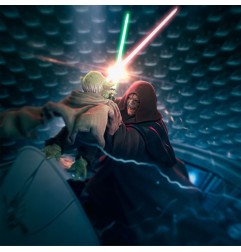 Star Wars - Statuette 1/10 Deluxe Art Scale Yoda vs Emperor Palpatine (CCXP Exclusive 2024) 31 cm