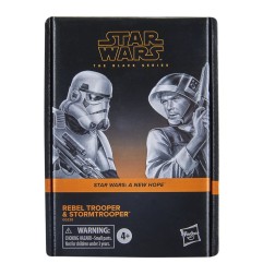 Star Wars Episode IV Black Series - Pack 2 figurines Rebel Trooper & Stormtrooper 15 cm
