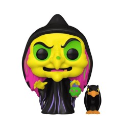 Blanche-Neige - Snow White POP & Buddy! Animation Vinyl figurine Disguised Evil Queen with Raven (Black Light) Exclusive 9 cm