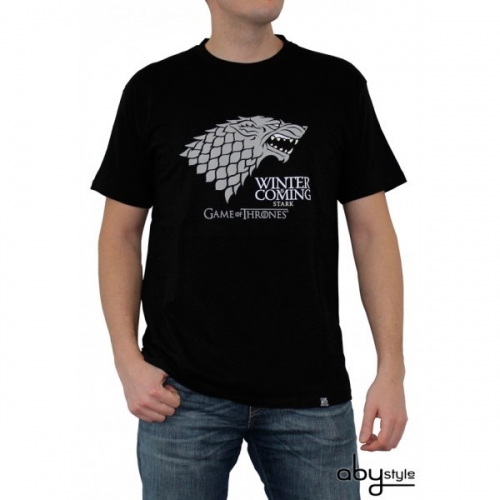 GAME OF THRONES - Tshirt Winter is coming homme MC black - basic