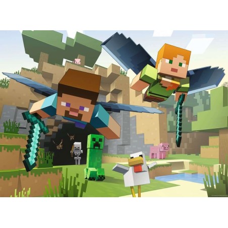 Minecraft - Puzzle pour enfants XXL Animal Adventures (200 pièces)