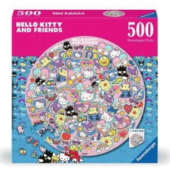 Hello Kitty - Helly Kitty and Friends puzzle rond (500 pièces)