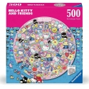 Hello Kitty - Puzzle rond Hello Kitty and Friends (500 pièces)