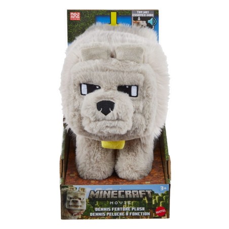 Minecraft, le film - Peluche sonore Dennis le loup 20 cm