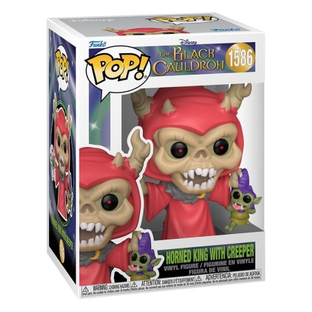 Taram et le Chaudron magique - Figurine POP! Horned King avec Creeper 9 cm