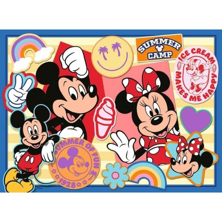 Disney - Puzzle XXL pour enfants Disney Sur la route avec Mickey et Minnie (200 pièces)